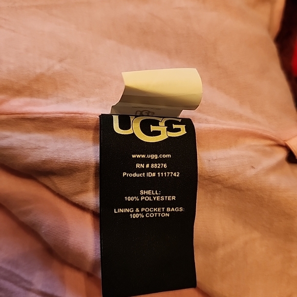 New Ugg Color Block Faux Fur Jacket NWOT Very Oversized Small Fits XL - Picture 9 of 10